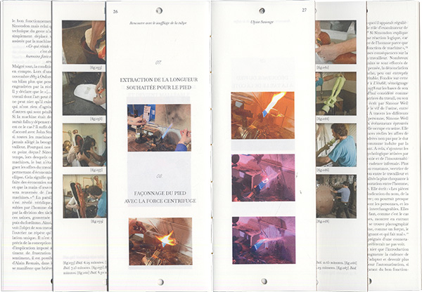 scan de deux doubles pages de l'ouvrage annexe contenant les entretiens